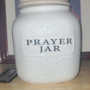 Mason Jar Country Home Style White Prayer Jar
